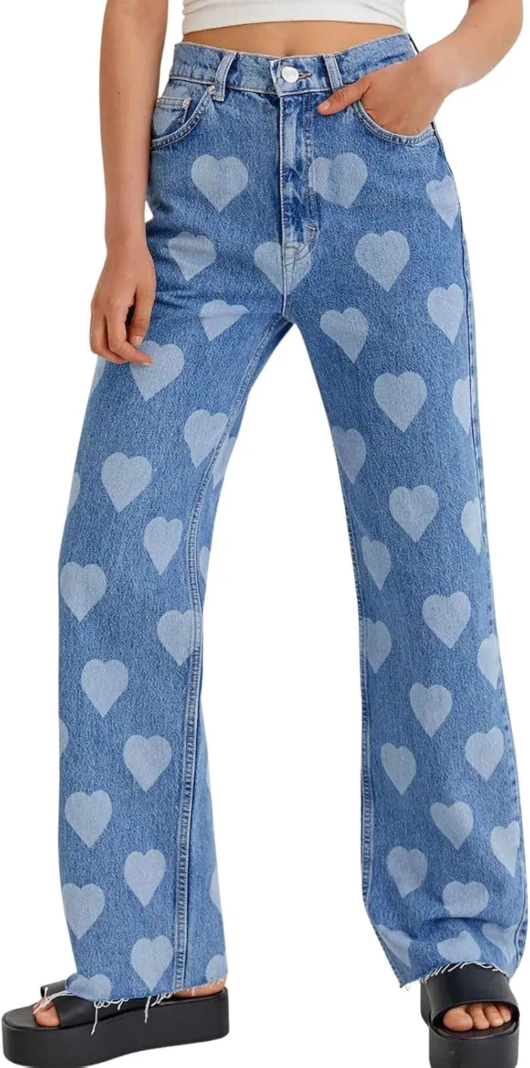 Женские джинсы loveimgs Loose Distressed Wide Leg с принтом Heart Floral, Baggy Boyfriend, High Waisted
Женские джинсы loveimgs Loose Distressed Wide Leg с принтом Heart Floral, Baggy Boyfriend, High Waisted