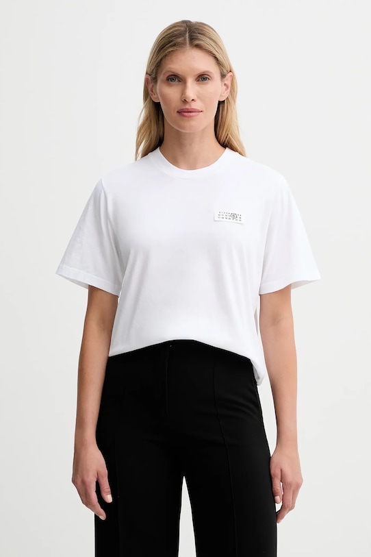 Хлопковая футболка Mm6 Maison Margiela, белый
Хлопковая футболка Mm6 Maison Margiela, белый