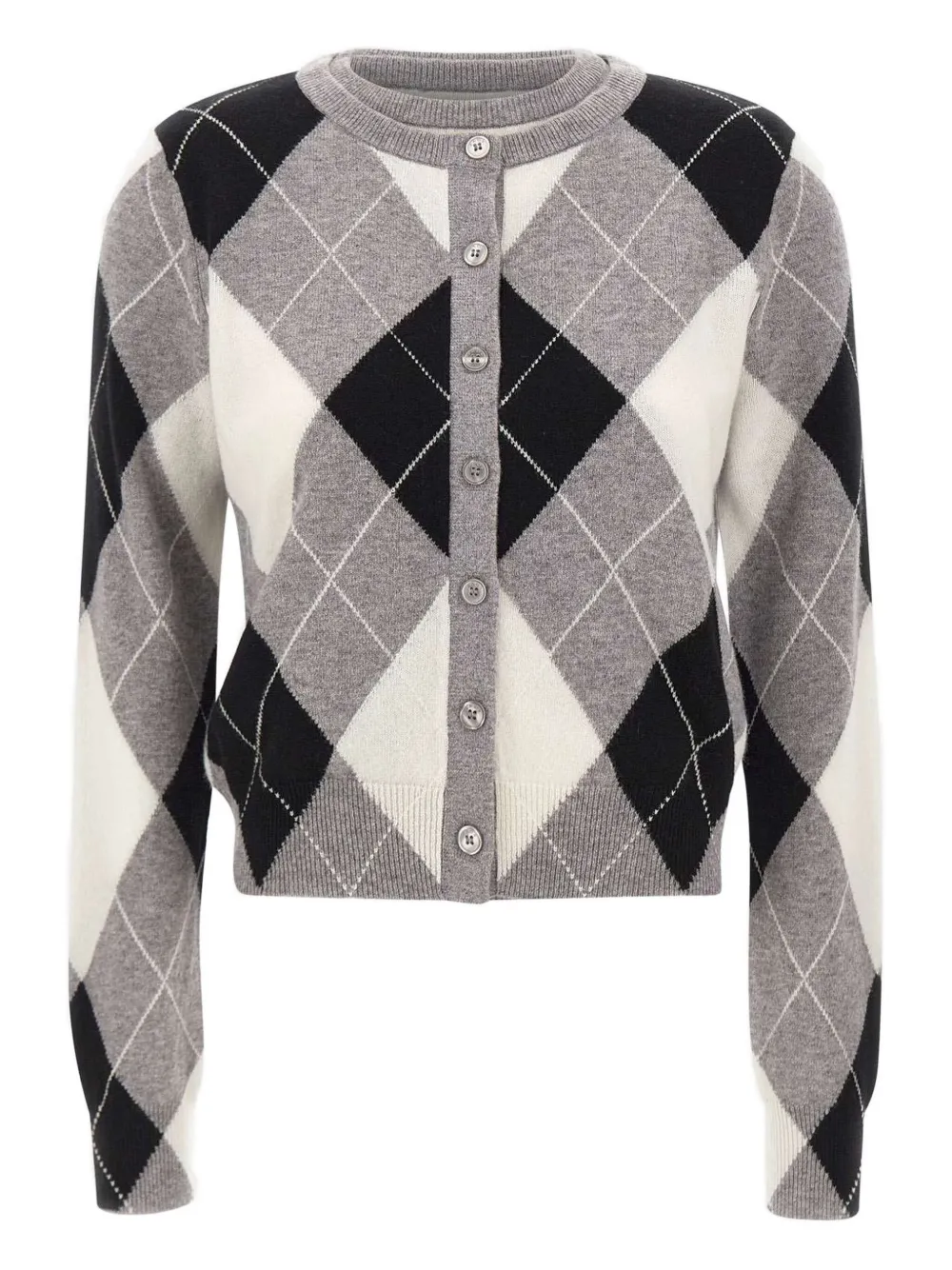 Кардиган на пуговицах с ромбовидным узором Kaos, серый
Кардиган на пуговицах с ромбовидным узором Kaos, серый