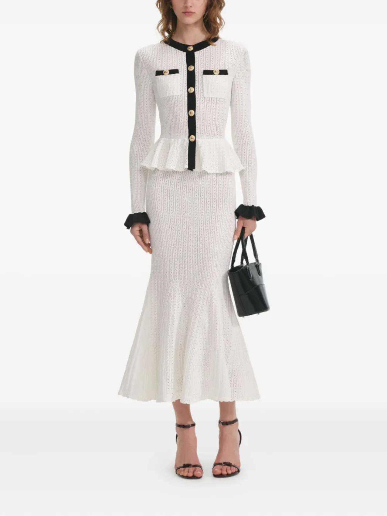 Вязаное платье Self-Portrait, белый
Вязаное платье Self-Portrait, белый