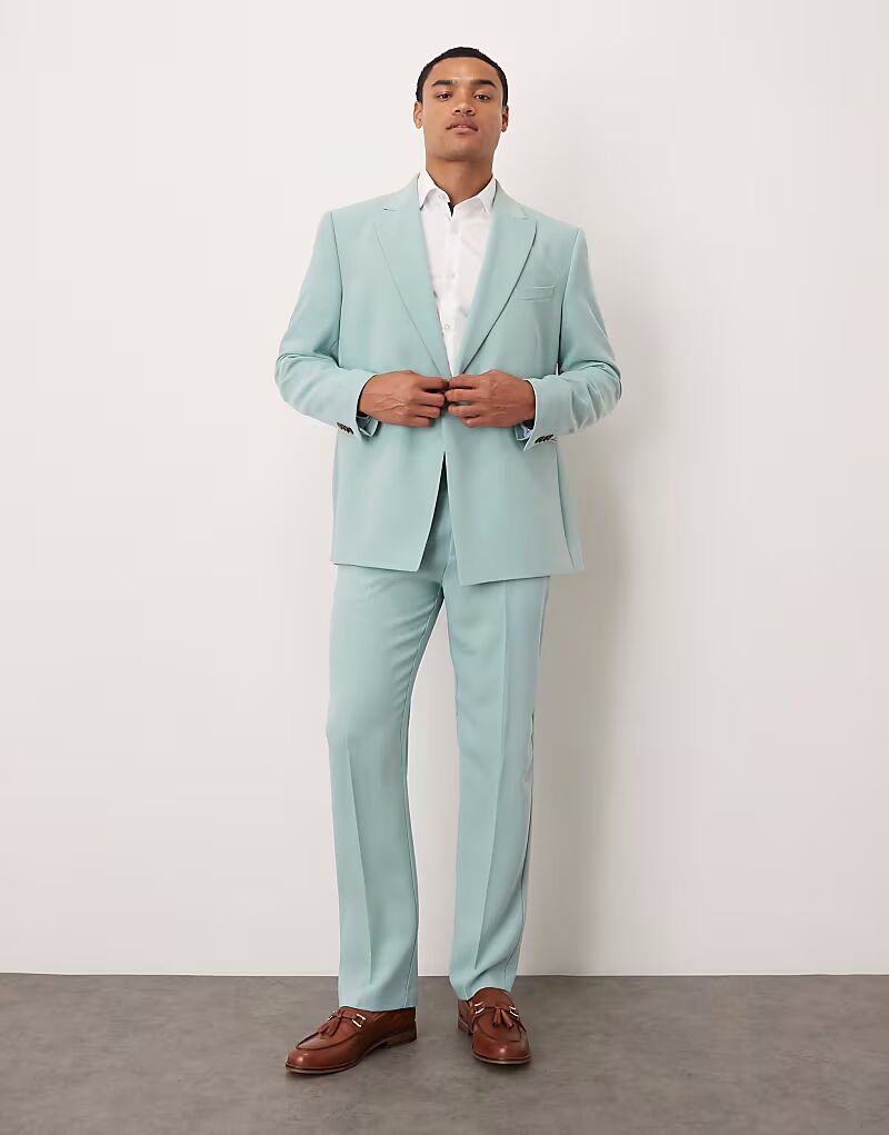 Прямые брюки из льняного материала синего твила Asos Design
Прямые брюки из льняного материала синего твила Asos Design