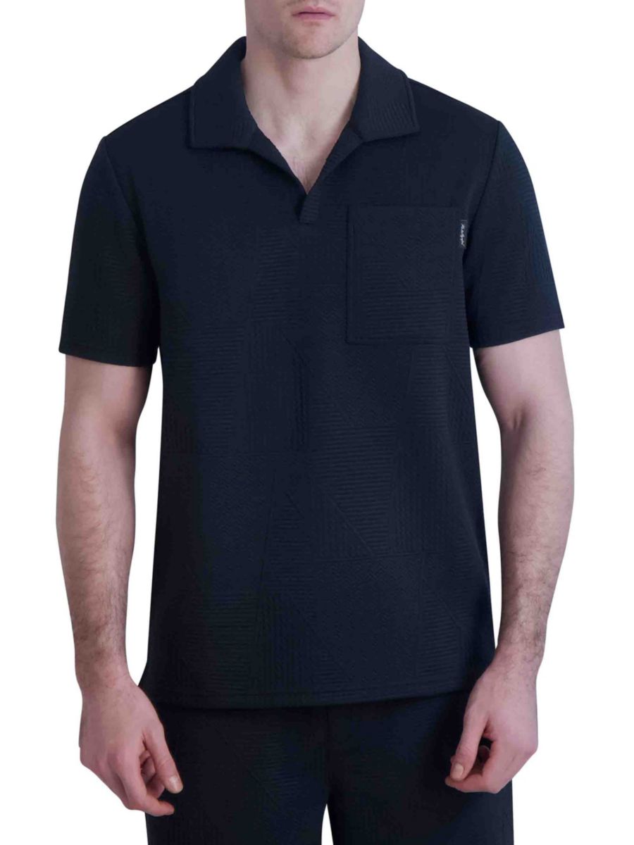 Трикотажное поло с шевронными полосками Karl Lagerfeld Paris, черный
Трикотажное поло с шевронными полосками Karl Lagerfeld Paris, черный