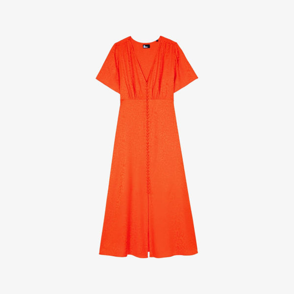Платье миди The Kooples с V-образным вырезом на пуговицах, оранжевый
Платье миди The Kooples с V-образным вырезом на пуговицах, оранжевый