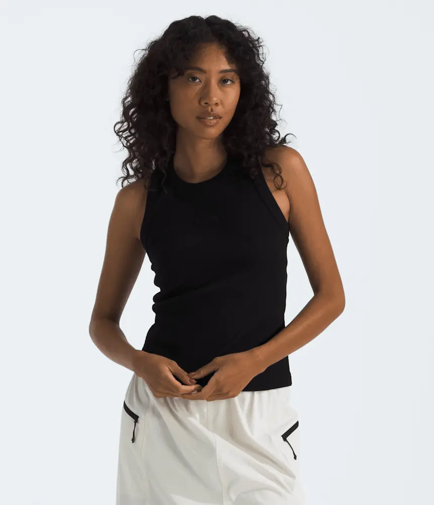 Женская облегающая майка на резинке The North Face, TNF Black
Женская облегающая майка на резинке The North Face, TNF Black