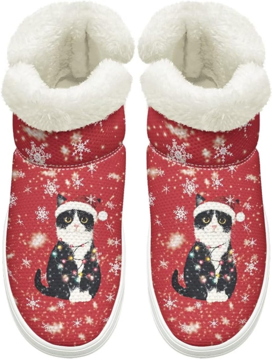 Теплые ботинки для женщин и мужчин, ботильоны без шнурков, рождественские ботинки со снеговиками, пушистые, нескользящие, утепленные, с удобной подошвой Cugasmaru, Cat Christmas Snow
Теплые ботинки для женщин и мужчин, ботильоны без шнурков, рождественские ботинки со снеговиками, пушистые, нескользящие, утепленные, с удобной подошвой Cugasmaru, Cat Christmas Snow