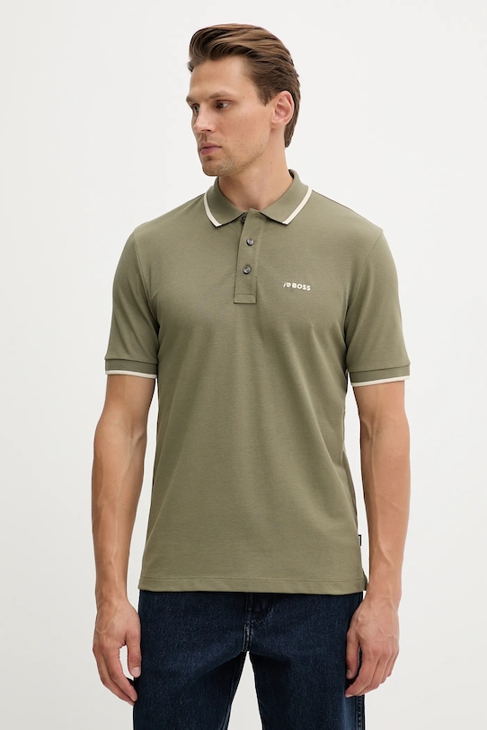 Хлопковая поло Boss, зеленый
Хлопковая поло Boss, зеленый