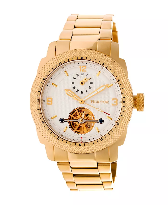 Автоматические часы Helmsley Gold & White из нержавеющей стали 45mm Heritor
Автоматические часы Helmsley Gold & White из нержавеющей стали 45mm Heritor