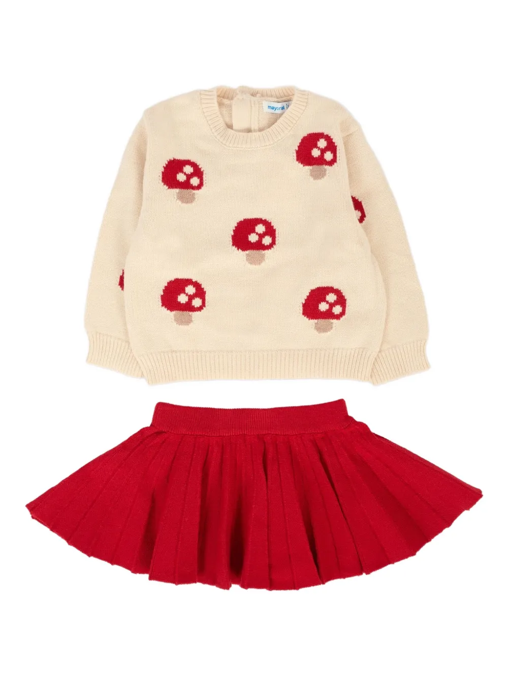 Комплект плиссированной юбки с грибовидным узором Mayoral, красный
Комплект плиссированной юбки с грибовидным узором Mayoral, красный