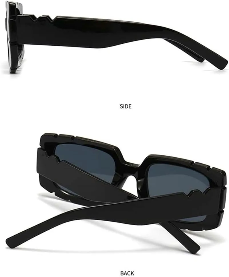 Женские солнцезащитные очки в стиле ретро прямоугольной формы, мужские солнцезащитные очки неправильной формы с защитой от УФ-излучения UV400 HPIRME, Black
Женские солнцезащитные очки в стиле ретро прямоугольной формы, мужские солнцезащитные очки неправильной формы с защитой от УФ-излучения UV400 HPIRME, Black