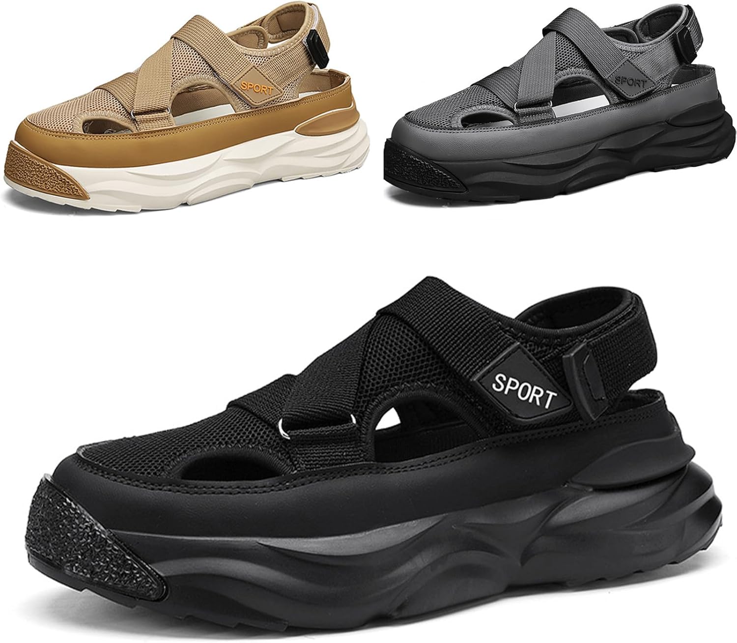 Мужские босоножки на сетке с крючком и петлей, плоские лоферы с регулируемой пряжкой, дышащие, стиль «рыбак», пляжные, повседневные, для активного отдыха, легкие, нескользящие, обувь для прогулок с открытым носком Crepuscute, черный
Мужские босоножки на сетке с крючком и петлей, плоские лоферы с регулируемой пряжкой, дышащие, стиль «рыбак», пляжные, повседневные, для активного отдыха, легкие, нескользящие, обувь для прогулок с открытым носком Crepuscute, черный