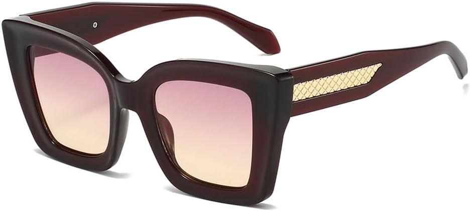 Женские солнцезащитные очки в крупной оправе, двухцветные, «кошачий глаз», мужские, с защитой от УФ-излучения UV400, для занятий спортом на открытом воздухе, бега и езды на велосипеде UYPTK, Wine Red
Женские солнцезащитные очки в крупной оправе, двухцветные, «кошачий глаз», мужские, с защитой от УФ-излучения UV400, для занятий спортом на открытом воздухе, бега и езды на велосипеде UYPTK, Wine Red