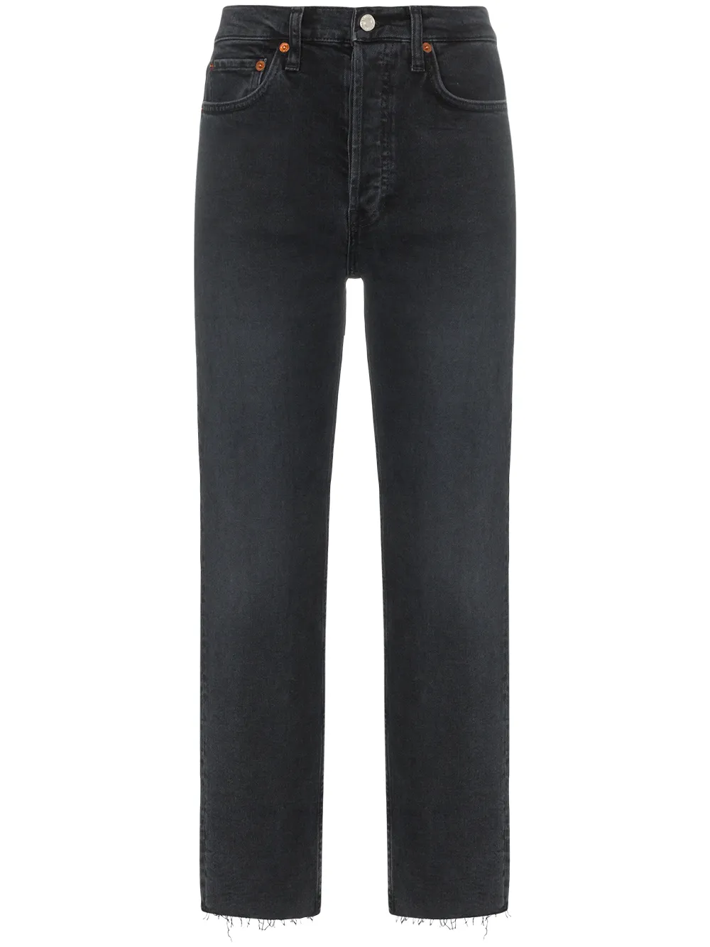 Прямые джинсы с необработанными краями RE/DONE, черный
Прямые джинсы с необработанными краями RE/DONE, черный