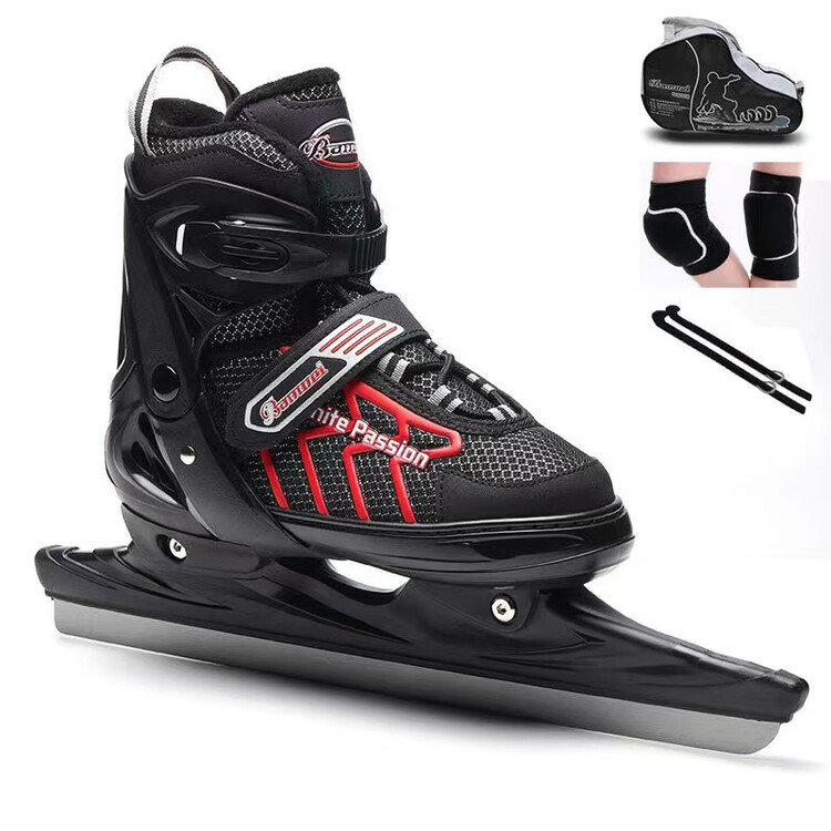 EDEA Толстые коньки с флисовой подкладкой для фигурного катания, взрослые и детские, черно-красные, с сумкой, чехлом и наколенниками, размер 30
EDEA Толстые коньки с флисовой подкладкой для фигурного катания, взрослые и детские, черно-красные, с сумкой, чехлом и наколенниками, размер 30