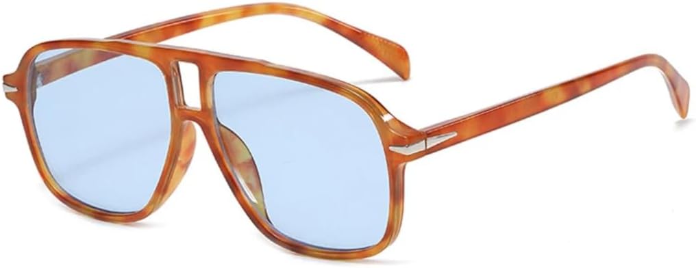 Мужские солнцезащитные очки в стиле ретро с двойной перемычкой, модные очки с заклепками, защита от УФ-излучения UV400, женские модные очки с леопардовым принтом UATXTAU, Amber Blue
Мужские солнцезащитные очки в стиле ретро с двойной перемычкой, модные очки с заклепками, защита от УФ-излучения UV400, женские модные очки с леопардовым принтом UATXTAU, Amber Blue