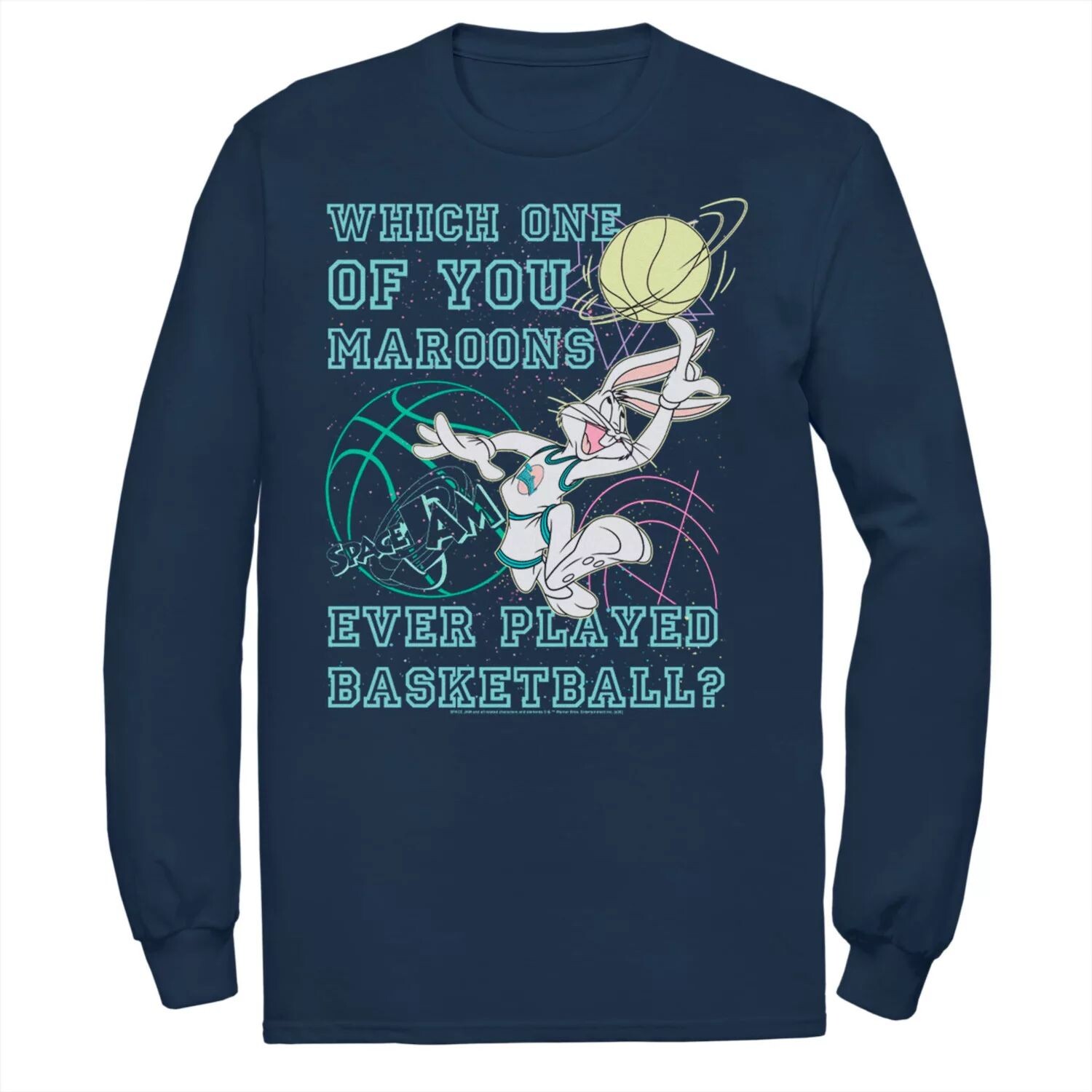 Мужская футболка Looney Tunes Space Jam Bugs Bunny Which One Of You Maroons Licensed Character
Мужская футболка Looney Tunes Space Jam Bugs Bunny Which One Of You Maroons Licensed Character