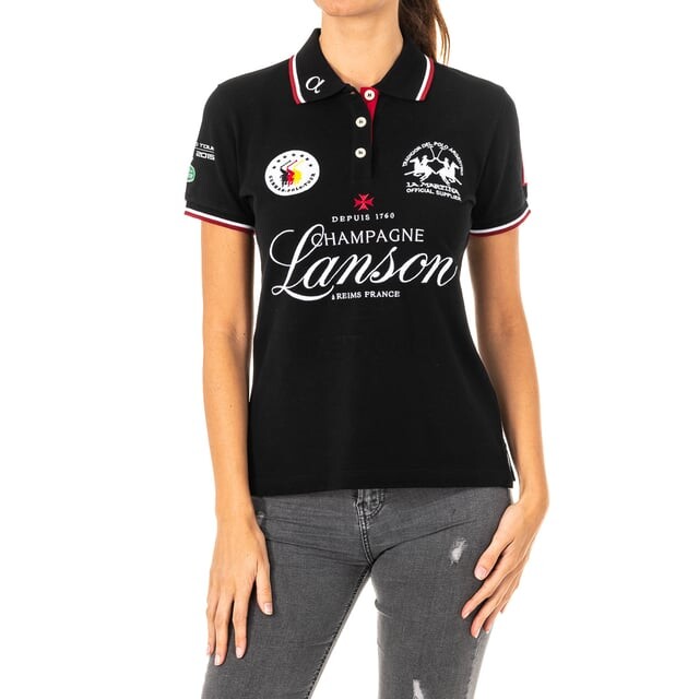 Женская рубашка-поло с короткими рукавами и воротником с лацканами 2wp160 La Martina, черный
Женская рубашка-поло с короткими рукавами и воротником с лацканами 2wp160 La Martina, черный