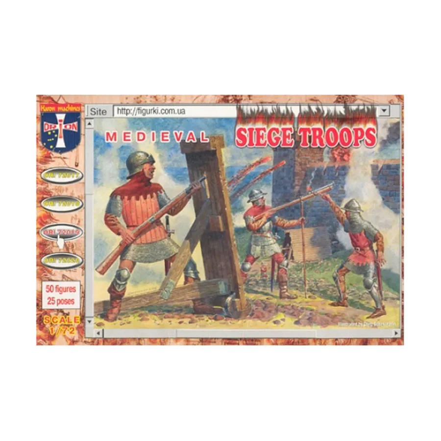 Средневековые осадные войска, Military Miniatures - Medieval (1:72) (Haron Miniatures)
Средневековые осадные войска, Military Miniatures - Medieval (1:72) (Haron Miniatures)