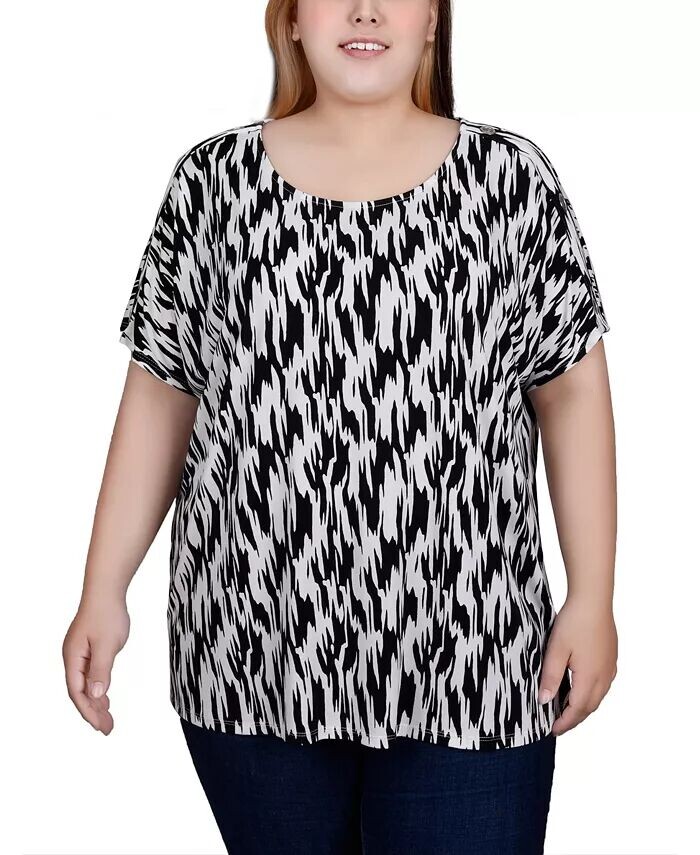 Топ-туника больших размеров с короткими рукавами NY Collection, мультиколор
Топ-туника больших размеров с короткими рукавами NY Collection, мультиколор