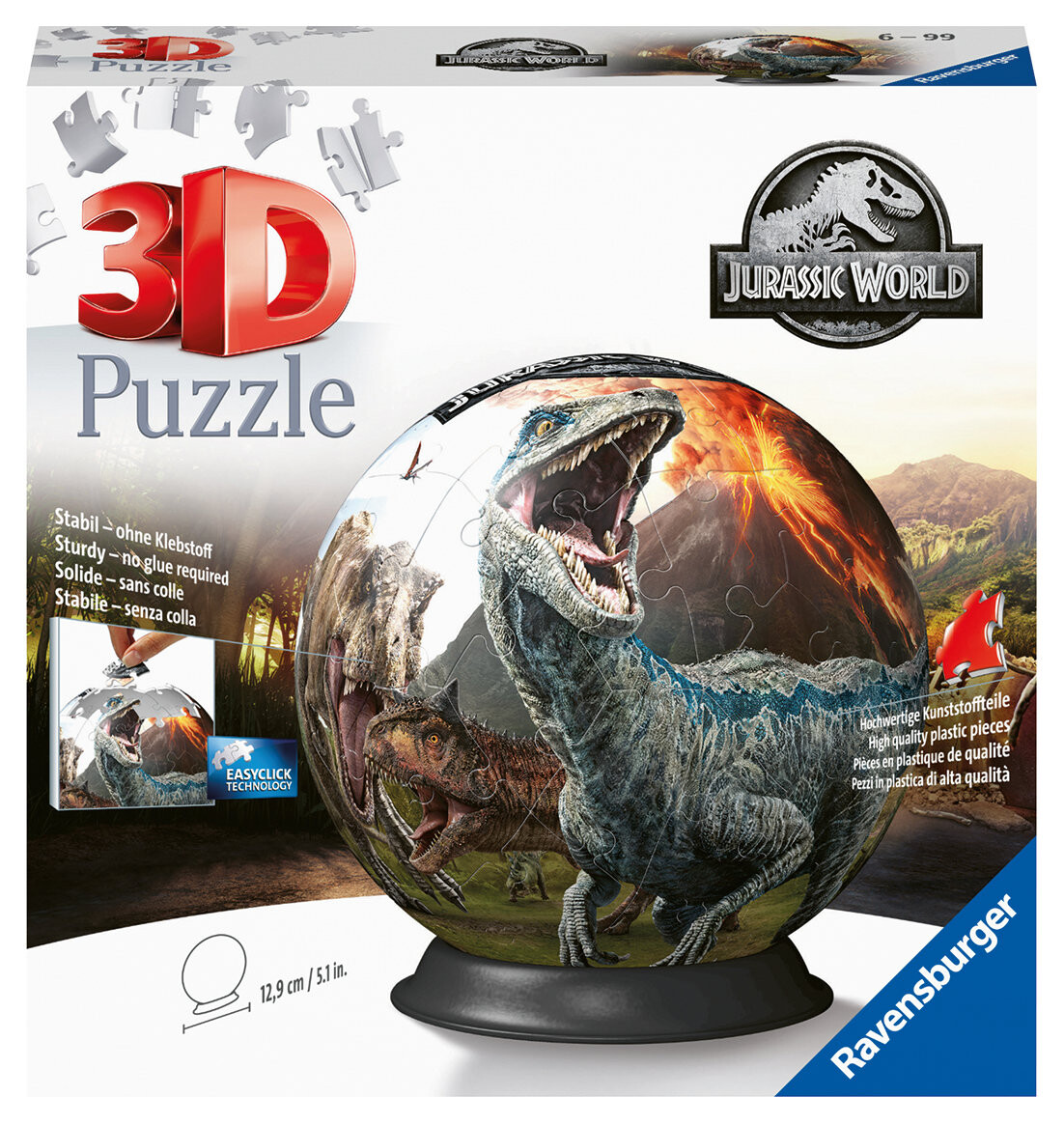 Пазл Ravensburger, 3D, Мир Юрского периода, 72 шт. 
Пазл Ravensburger, 3D, Мир Юрского периода, 72 шт.