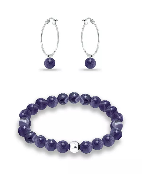 Посеребренный браслет и серьги из натуральных камней, комплект из 2 предметов Macy'S, amethyst
Посеребренный браслет и серьги из натуральных камней, комплект из 2 предметов Macy'S, amethyst