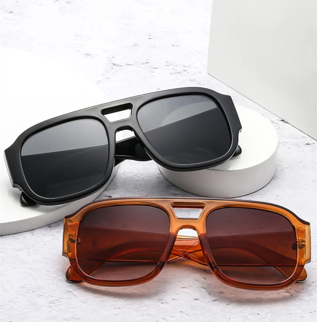 Мужские солнцезащитные очки в стиле ретро с двойной перемычкой, квадратной формы, модные солнцезащитные очки UV400 для женщин, панк-градиент UATXTAU, Black Red
Мужские солнцезащитные очки в стиле ретро с двойной перемычкой, квадратной формы, модные солнцезащитные очки UV400 для женщин, панк-градиент UATXTAU, Black Red