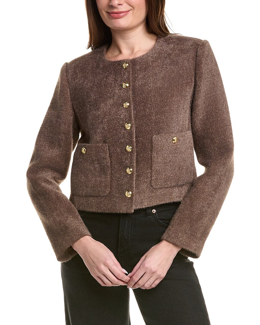 Укороченная куртка English Factory English Factory, коричневый
Укороченная куртка English Factory English Factory, коричневый