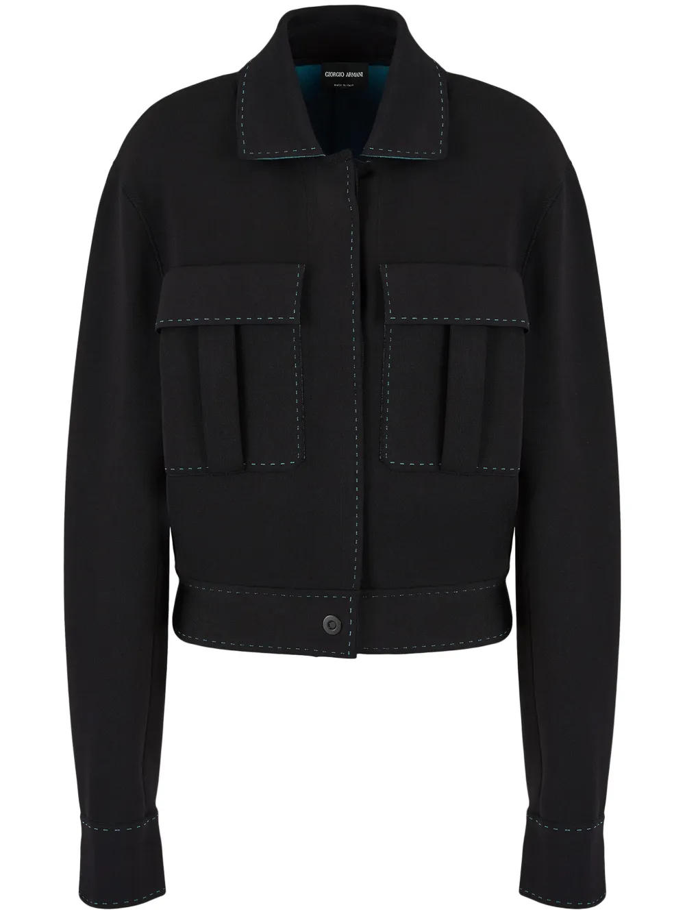 Куртка на пуговицах с контрастной вставкой GIORGIO ARMANI, черный
Куртка на пуговицах с контрастной вставкой GIORGIO ARMANI, черный