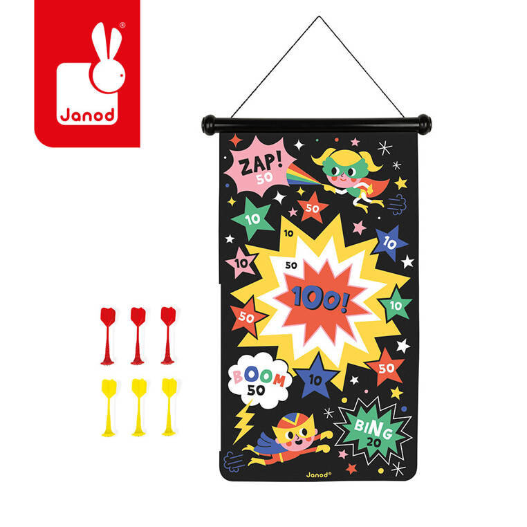 Janod, Супергерой, игра в магнитный дартс
Janod, Супергерой, игра в магнитный дартс