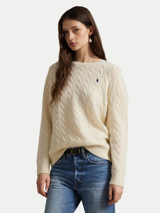 Свитер slim fit 211971865001 Polo Ralph Lauren, белый 
Свитер slim fit 211971865001 Polo Ralph Lauren, белый