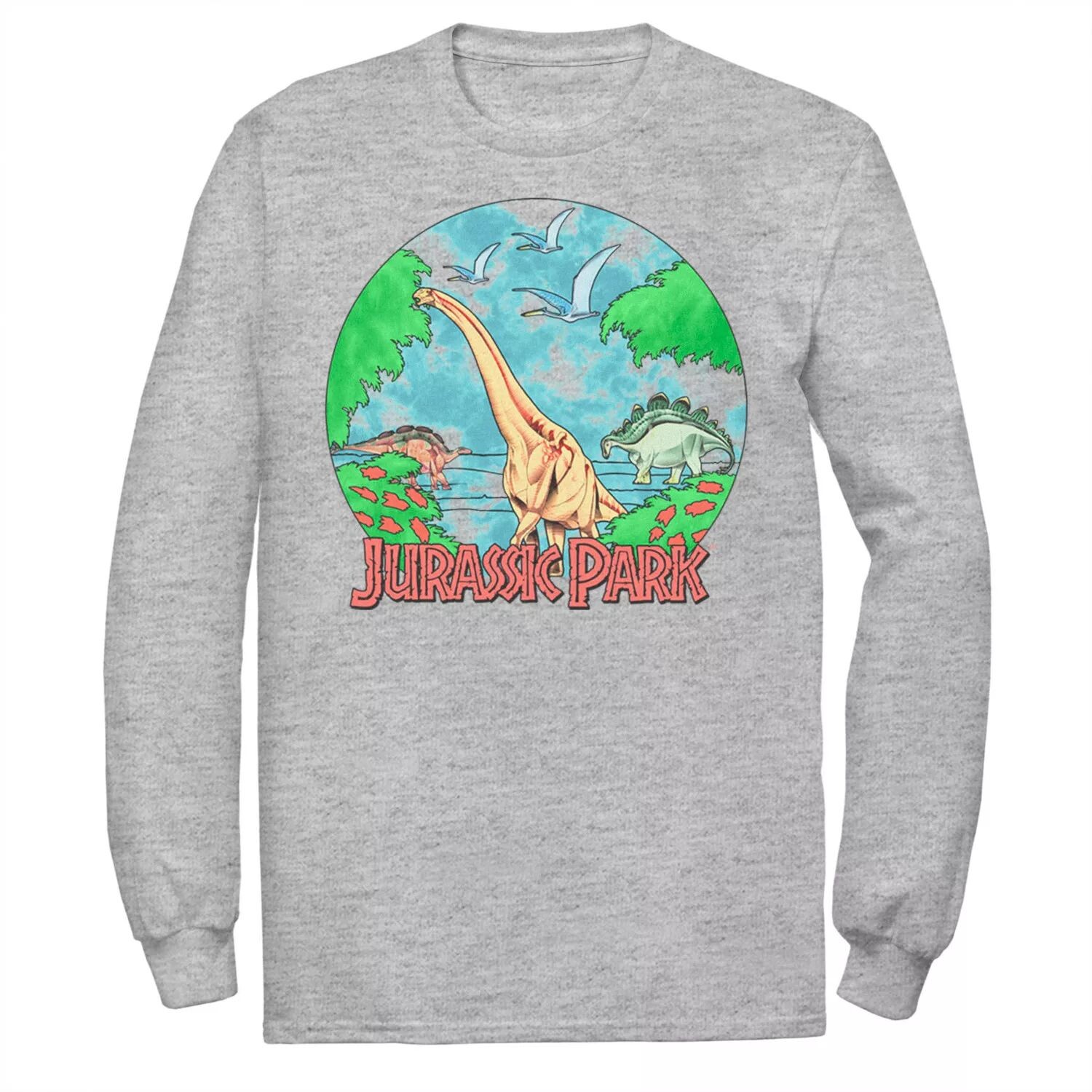 Мужская футболка с акварельной сценой в стиле ретро «Парк Юрского периода» и глобусом Licensed Character
Мужская футболка с акварельной сценой в стиле ретро «Парк Юрского периода» и глобусом Licensed Character