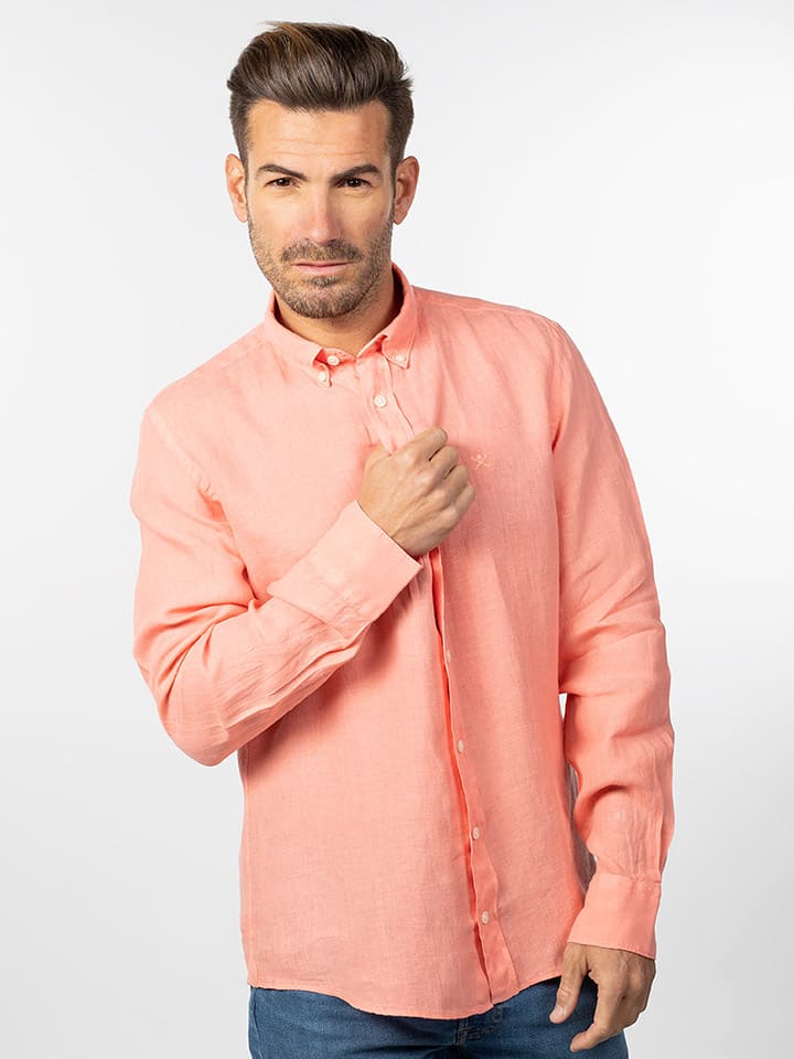 Hackett London Льняная рубашка - стандартный крой - оранжевого цвета
Hackett London Льняная рубашка - стандартный крой - оранжевого цвета