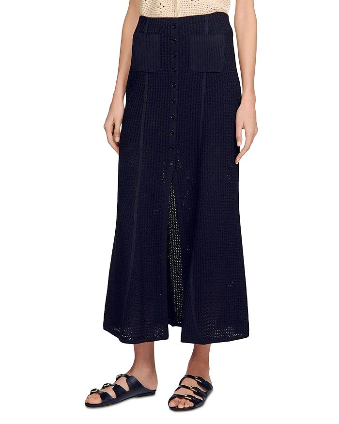 Юбка с разрезом спереди Sandro, черный
Юбка с разрезом спереди Sandro, черный