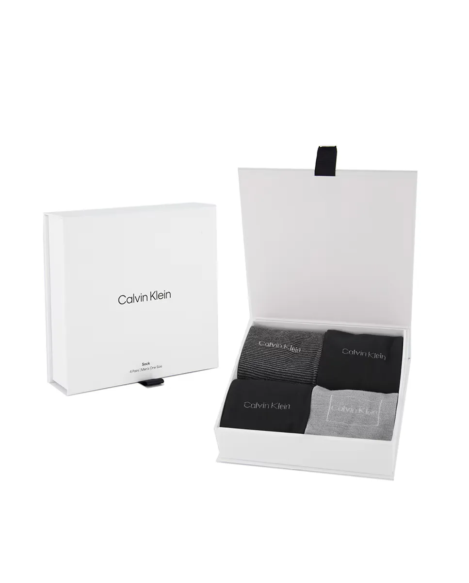 Подарочная коробка с 4 парами классических мужских носков Calvin Klein, серый
Подарочная коробка с 4 парами классических мужских носков Calvin Klein, серый