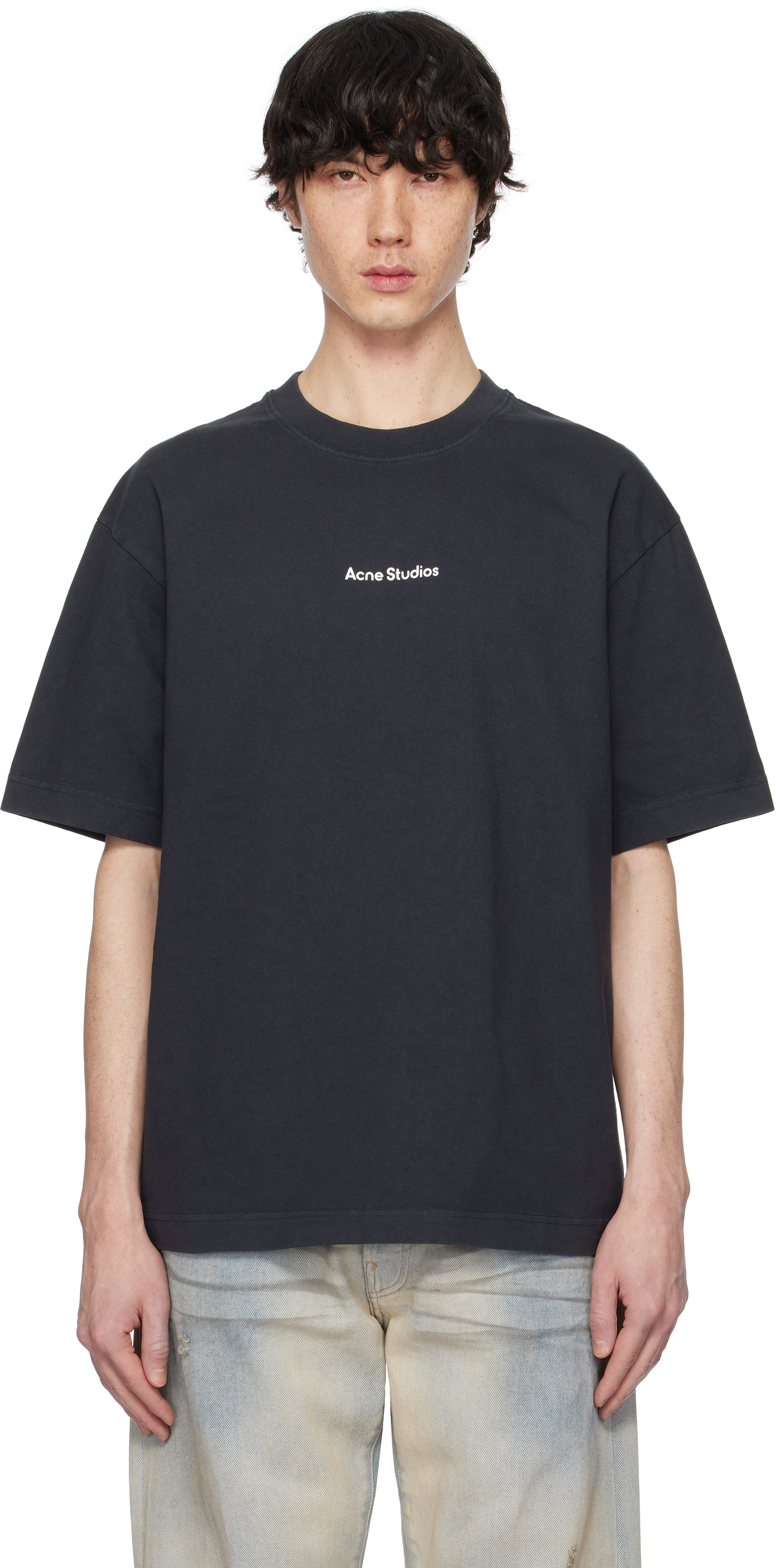 Футболка свободного кроя с логотипом Stamp Acne Studios, черный
Футболка свободного кроя с логотипом Stamp Acne Studios, черный