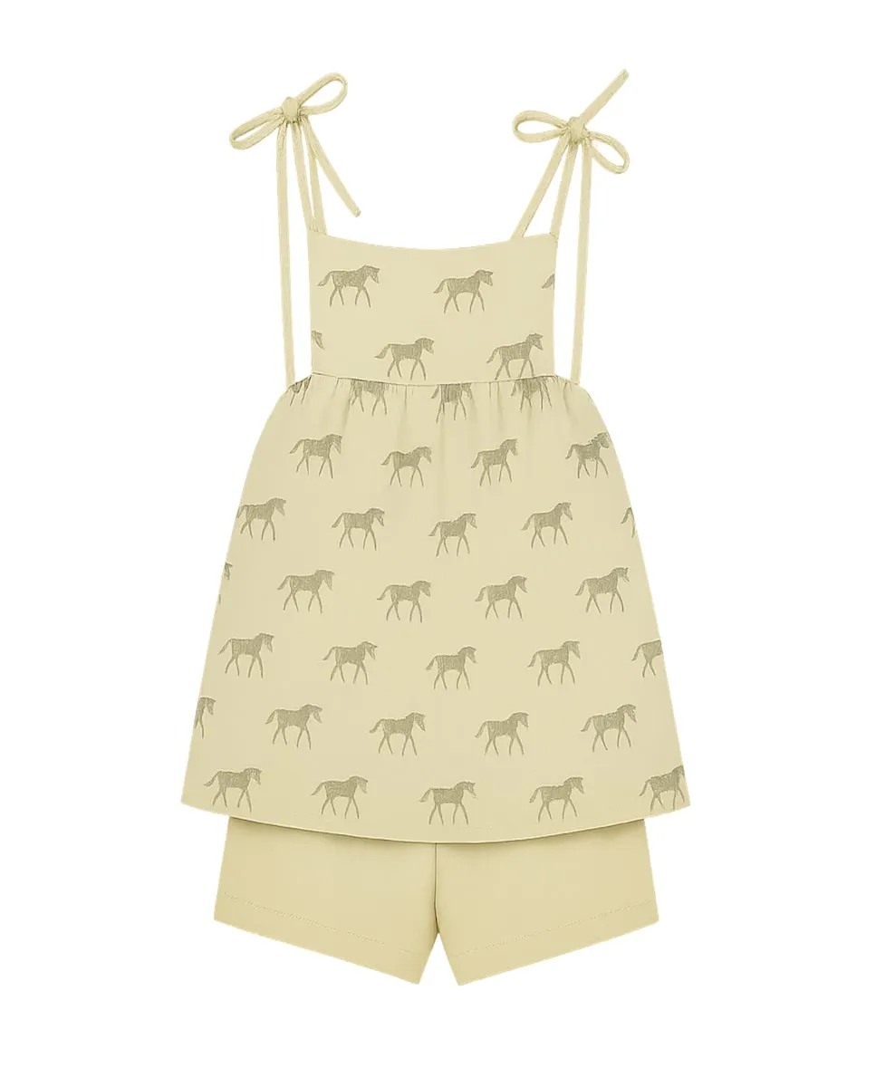 Детский комплект из двух предметов с сафари принтом Babidú, бежевый
Детский комплект из двух предметов с сафари принтом Babidú, бежевый