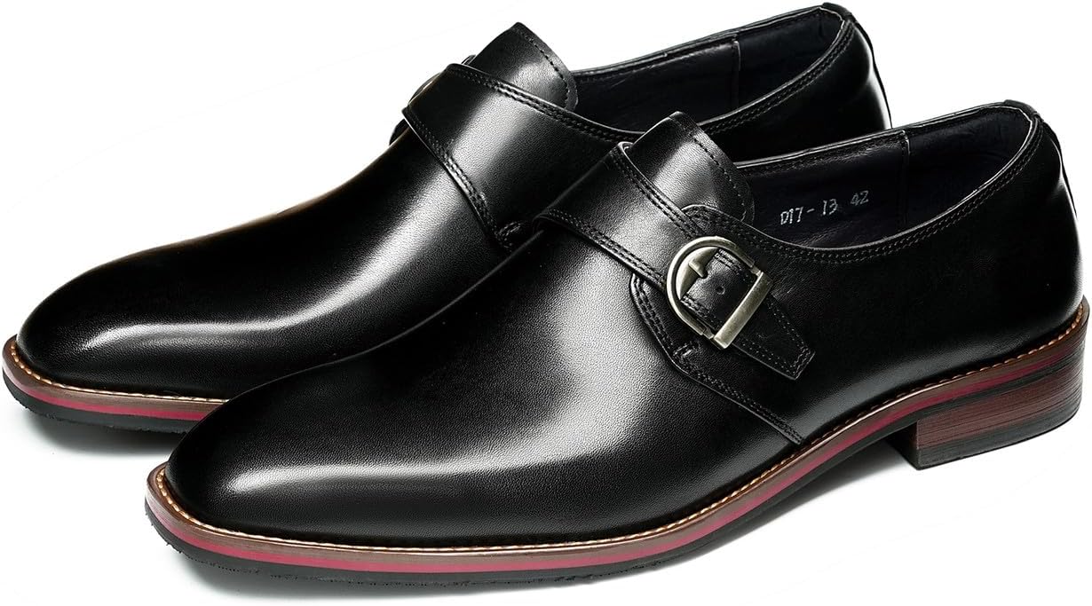 Мужские туфли с одной пряжкой Santimon Monk Strap - Формальные туфли из натуральной кожи с пряжкой и амортизирующей стелькой для бизнес-кэжуал, вечеринок и свадеб, черный
Мужские туфли с одной пряжкой Santimon Monk Strap - Формальные туфли из натуральной кожи с пряжкой и амортизирующей стелькой для бизнес-кэжуал, вечеринок и свадеб, черный