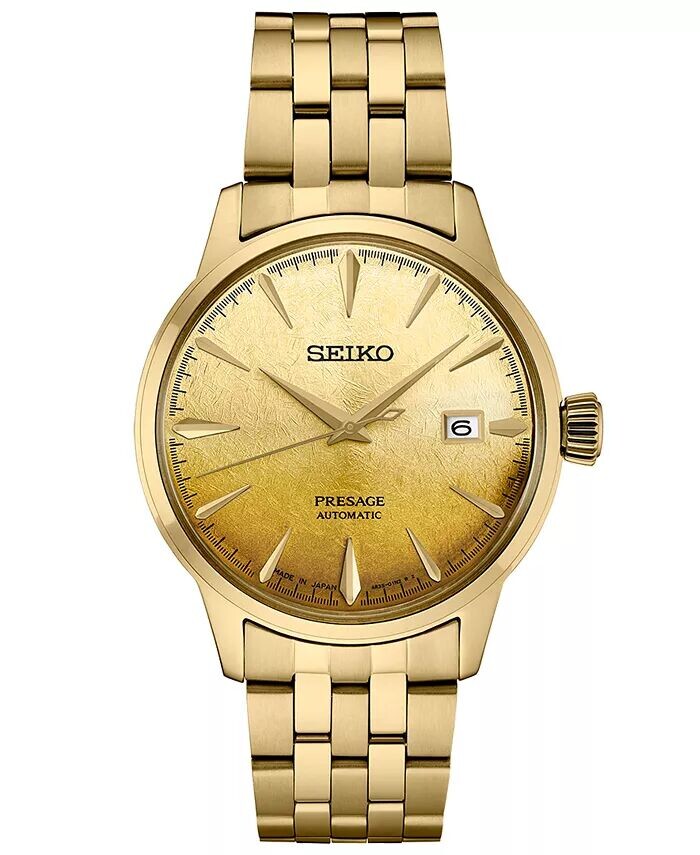 Мужские автоматические часы Presage Cocktail Time золотистого цвета с браслетом из нержавеющей стали, 41 мм Seiko, золото
Мужские автоматические часы Presage Cocktail Time золотистого цвета с браслетом из нержавеющей стали, 41 мм Seiko, золото
