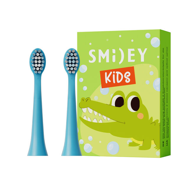 Синие насадки для зубных щеток, 2 шт./1 упаковка. Smiley Kids
Синие насадки для зубных щеток, 2 шт./1 упаковка. Smiley Kids