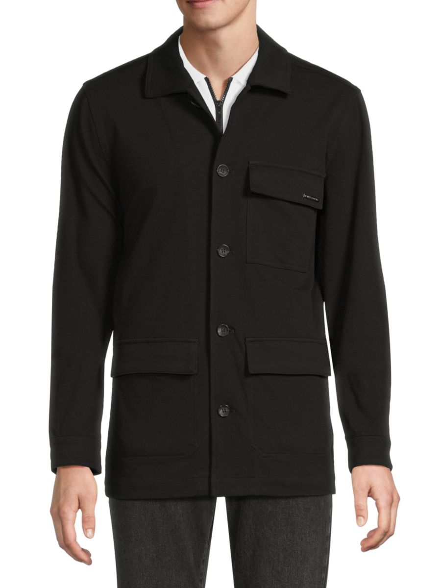 Куртка-рубашка из хлопкового твила Karl Lagerfeld Paris, черный
Куртка-рубашка из хлопкового твила Karl Lagerfeld Paris, черный