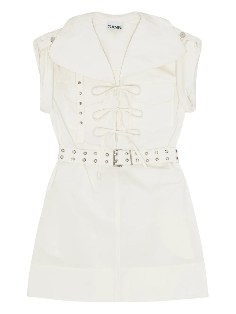 Платье с поясом GANNI, белый
Платье с поясом GANNI, белый