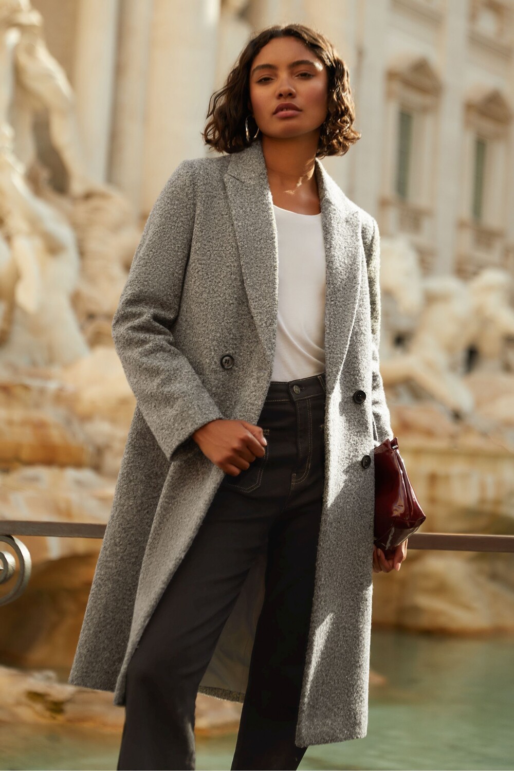 Пальто букле средней длины Friends Like These, серый
Пальто букле средней длины Friends Like These, серый