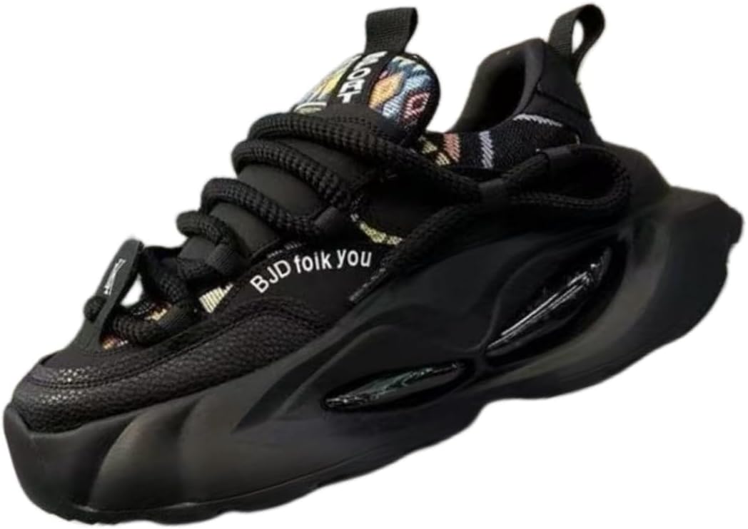 Мужские спортивные кроссовки с толстой подошвой - дышащий сетчатый материал - противоскользящие и прочные - подходят для улицы и повседневного использования Fmshi, черный
Мужские спортивные кроссовки с толстой подошвой - дышащий сетчатый материал - противоскользящие и прочные - подходят для улицы и повседневного использования Fmshi, черный