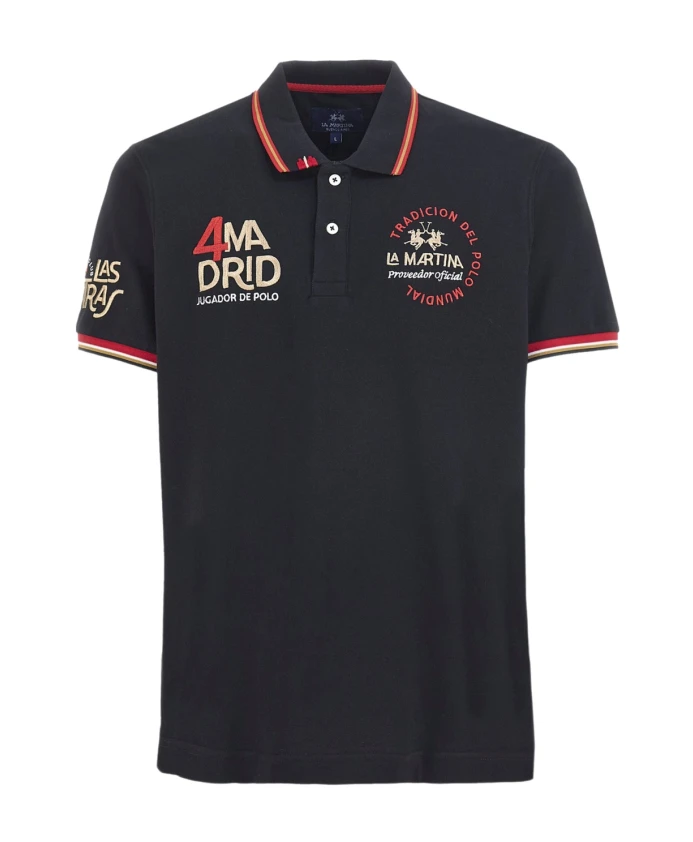 Классическая рубашка-поло из пике стрейч La Martina, черный
Классическая рубашка-поло из пике стрейч La Martina, черный