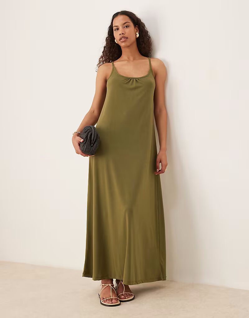 Платье JDY макси на бретелях цвета хаки
Платье JDY макси на бретелях цвета хаки