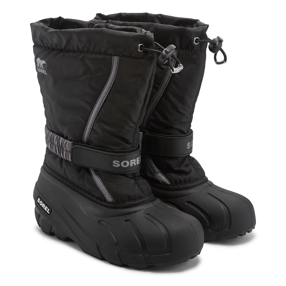 Детские зимние водонепроницаемые ботинки Sorel Flurry для маленьких/больших детей, черный/серый
Детские зимние водонепроницаемые ботинки Sorel Flurry для маленьких/больших детей, черный/серый