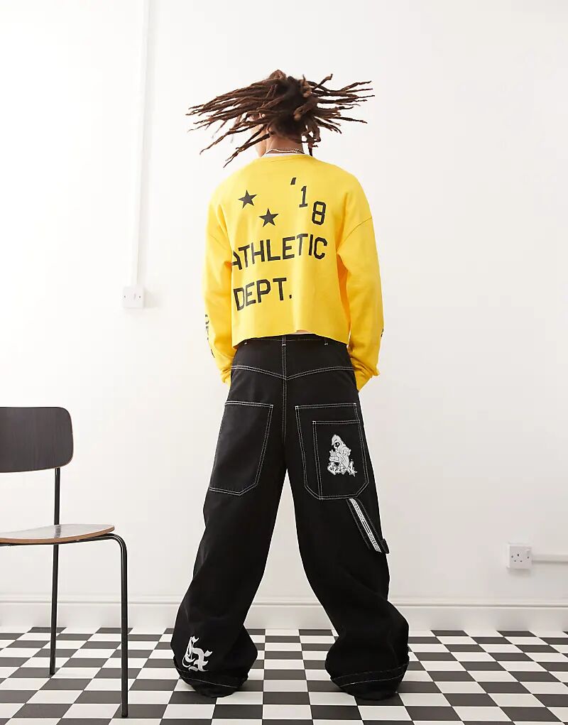 COLLUSION Футболка свободного кроя с длинными рукавами желтого цвета
COLLUSION Футболка свободного кроя с длинными рукавами желтого цвета