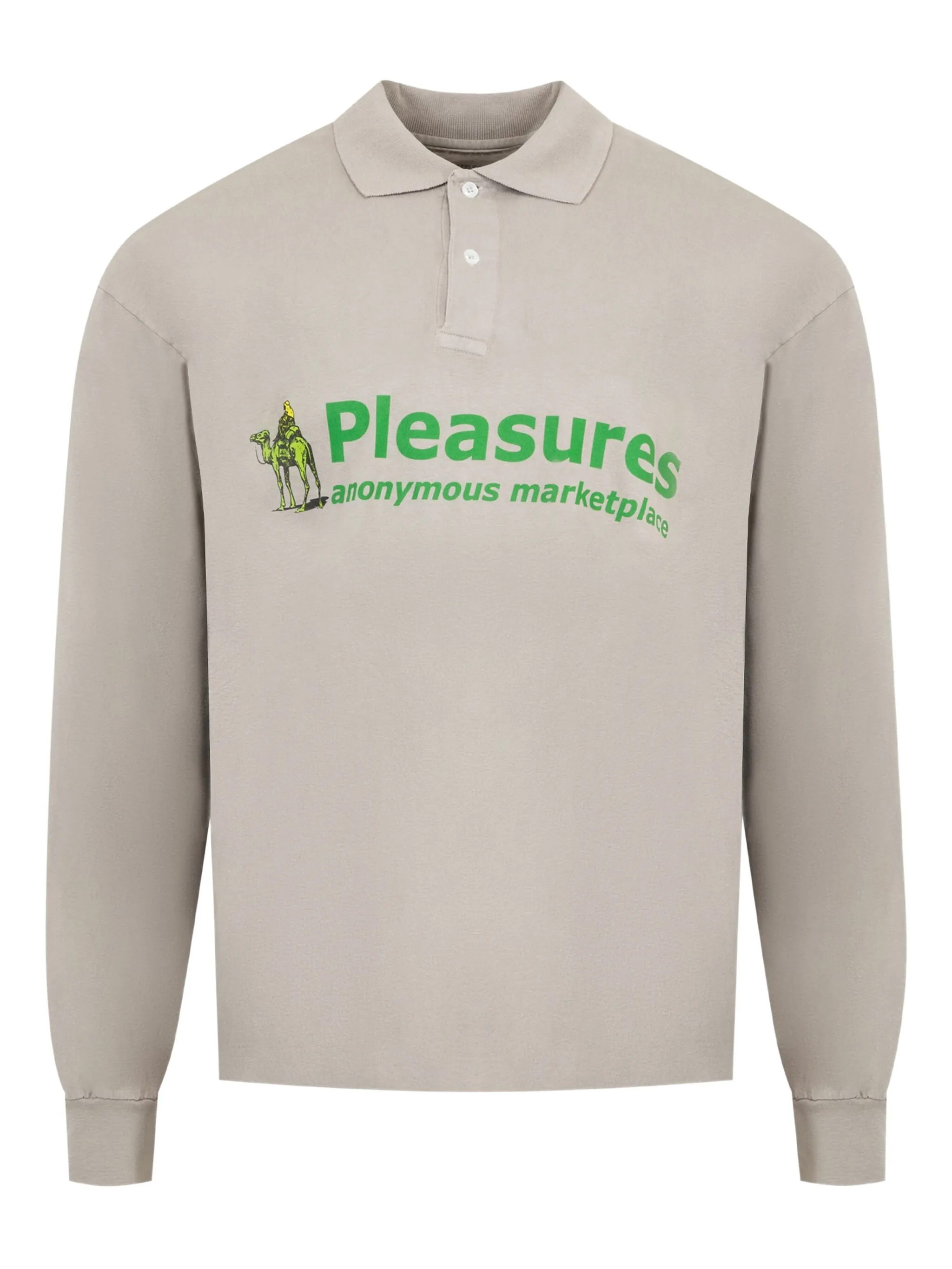 Рубашка поло Exchange с длинными рукавами Pleasures, нейтральный
Рубашка поло Exchange с длинными рукавами Pleasures, нейтральный