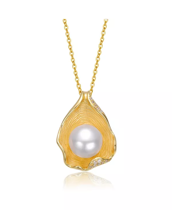 Ожерелье с подвеской в виде моллюска из стерлингового серебра 14 карат, покрытого золотом, с пресноводным жемчугом Genevive, gold
Ожерелье с подвеской в виде моллюска из стерлингового серебра 14 карат, покрытого золотом, с пресноводным жемчугом Genevive, gold