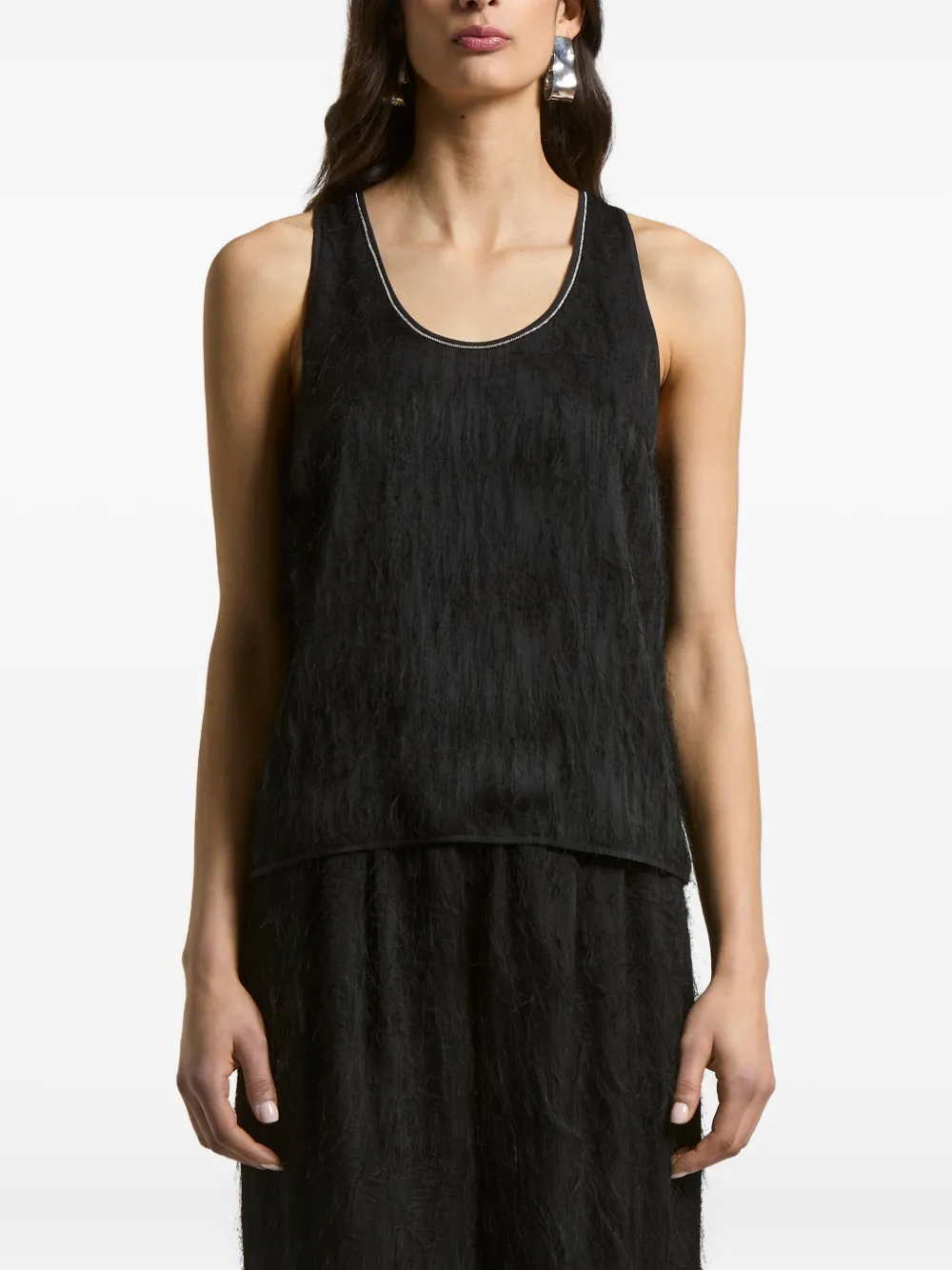 Топ с американской проймой Peserico, черный 
Топ с американской проймой Peserico, черный