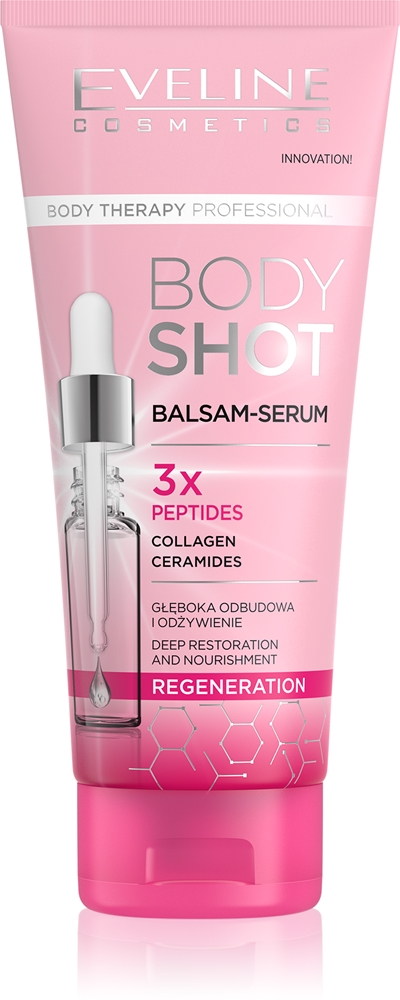Body Shot 3x пептидный восстанавливающий бальзам для очень сухой кожи Eveline Cosmetics, 200 мл
Body Shot 3x пептидный восстанавливающий бальзам для очень сухой кожи Eveline Cosmetics, 200 мл
